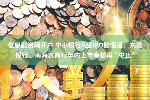 低息配资网开户 中小银行A股IPO路漫漫：东莞银行、南海农商行年内上市审核再“中止”